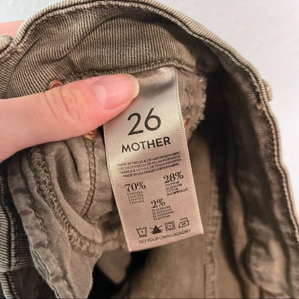 Mother The Looker Pop! Jeans Green